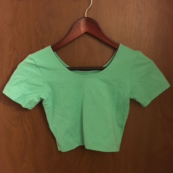 American Apparel Mint Crop Top - Picture 1 of 4